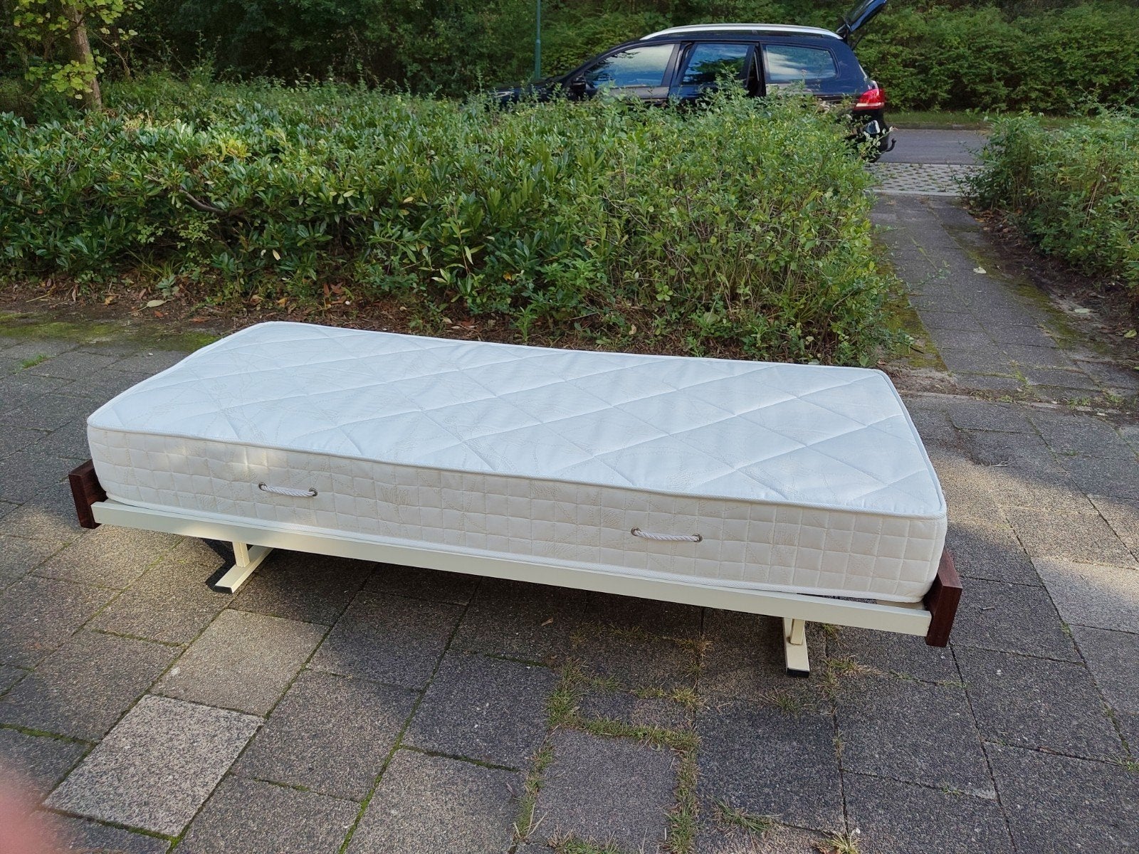 Jaren '50 eenpersoonsbed J.P. Slaapvlakmat (excl. matras 80x, Huis en Inrichting, Ophalen, Vintage, Jaren '50, Gebruikt, 190 cm of minder