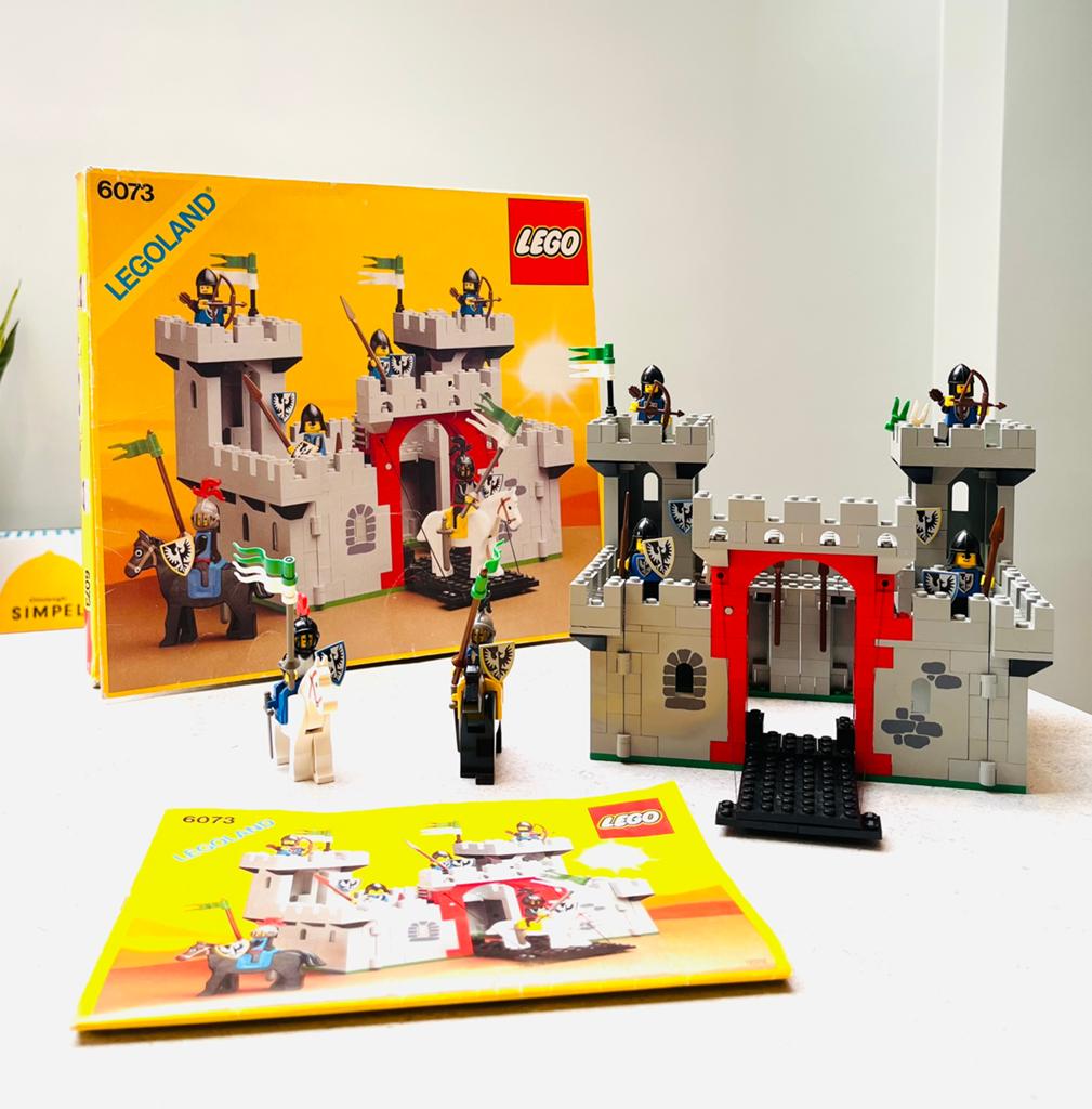 LEGO 6073 – Knight’s Castle – met doos en boekje (1984), Gebruikt, Lego, Ophalen of Verzenden, Castle