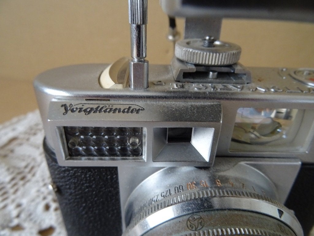 Vintage camera Voigtländer Vitomatic II a + Crony T1000 1958, Gebruikt, Compact, Onbekend, Ophalen of Verzenden