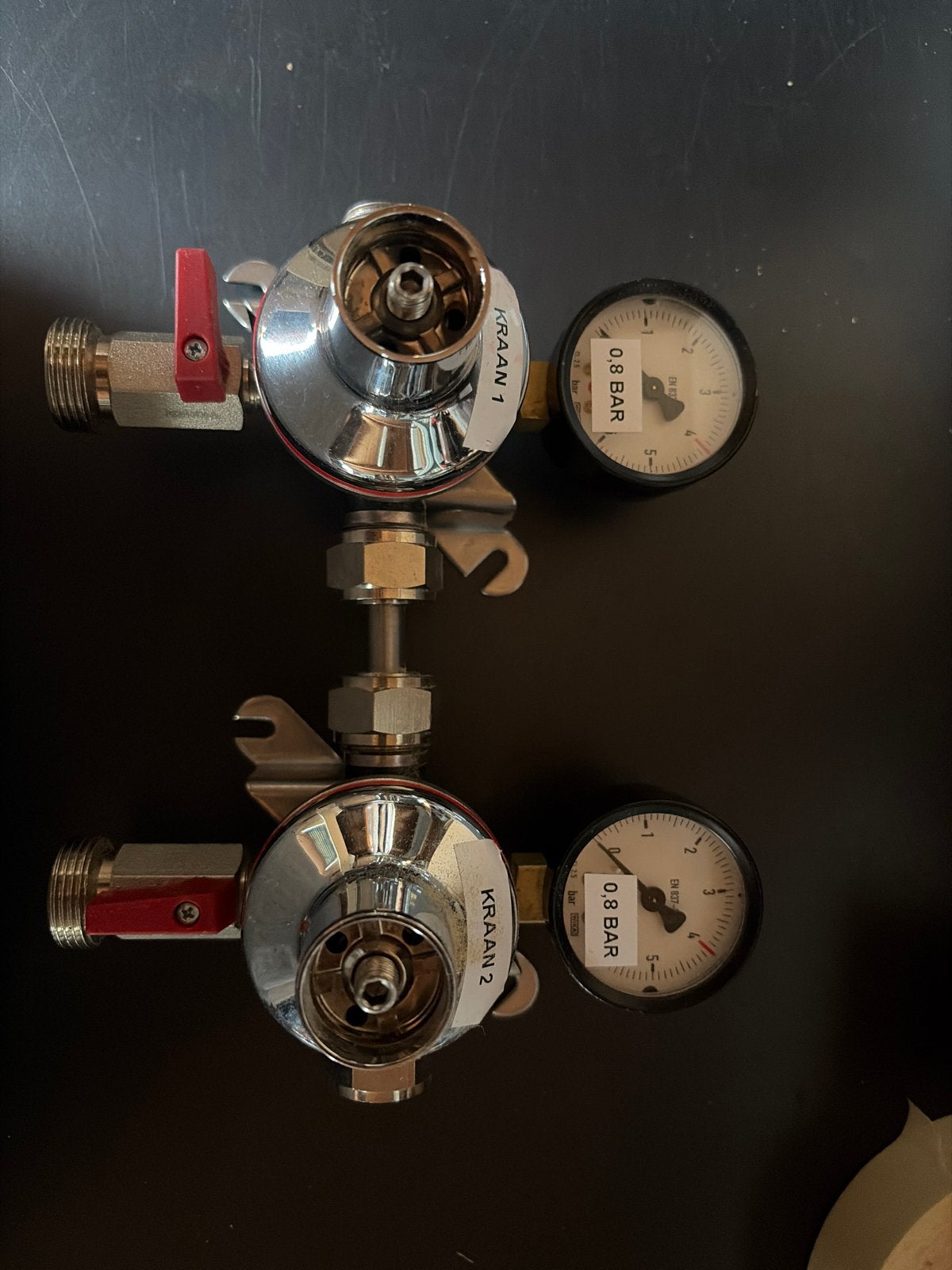 Dubbele Bier Tapkraan Manometer, Verzamelen, Ophalen of Verzenden, Gebruikt, Overige merken