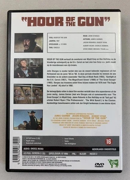 Hour Of The Gun 1967 dvd 2005 regio 2 pal Engels western, 1960 tot 1980, Engels, Vanaf 16 jaar, Verzenden