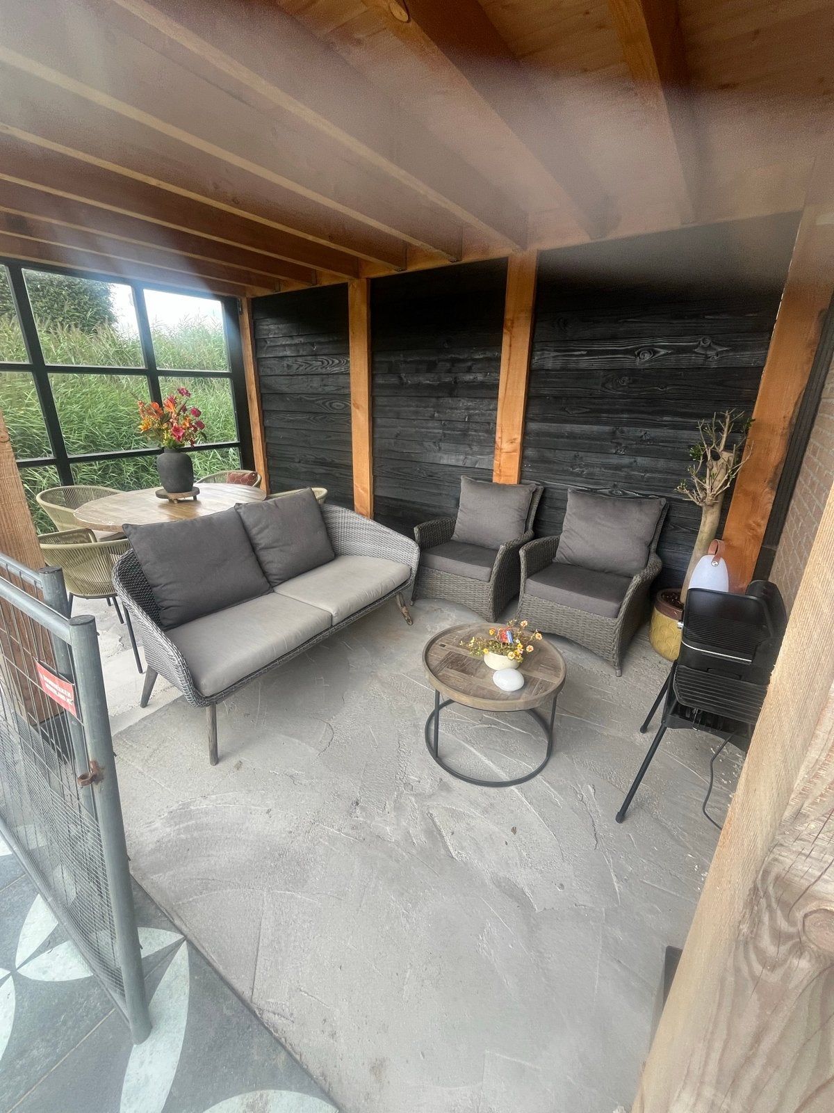 Rotan Tuinset: Bankje en 2 Stoelen, 4 zitplaatsen, Gebruikt, Rotan, Ophalen of Verzenden