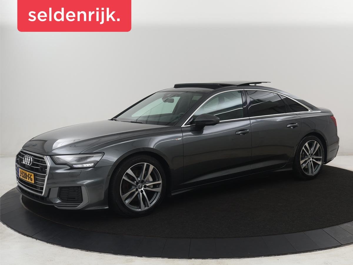 Audi A6 Limousine 45 TFSI S edition | Pano.Dak | Trekhaak |, Auto's, Gebruikt, 4 cilinders, Leder en Stof, Bedrijf