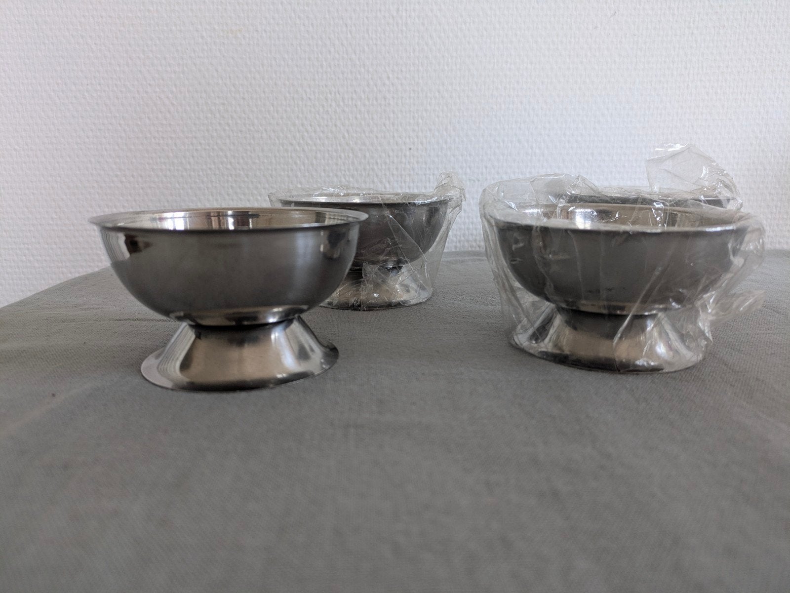 inox RVS Franse Retro Vintage coupes dessert ijs bonbons, Huis en Inrichting, Keuken | Servies, Ophalen of Verzenden, Glas, Overige stijlen
