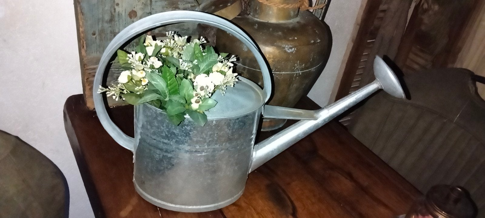 Metalen brocante gieter., Gebruikt, ., Ophalen of Verzenden, .