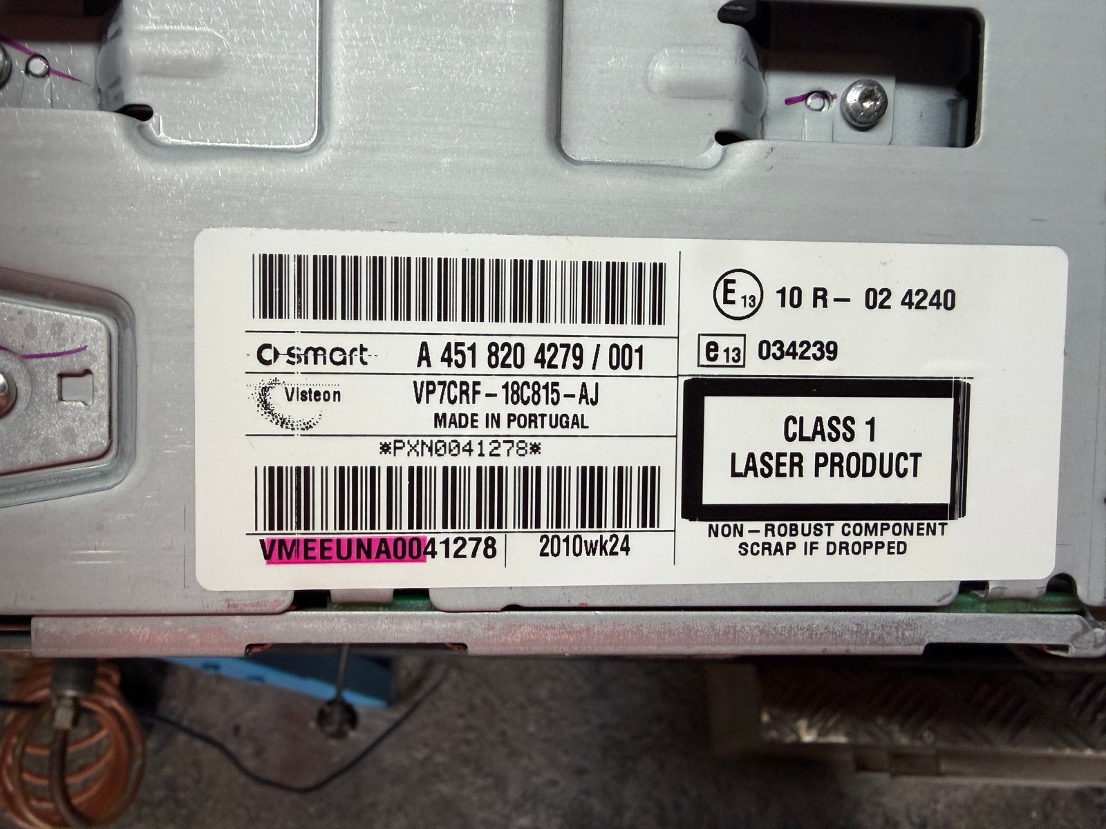 Originele Smart Autoradio - Visteon VP7CRF-18C815-AJ, Auto diversen, Ophalen of Verzenden, Gebruikt