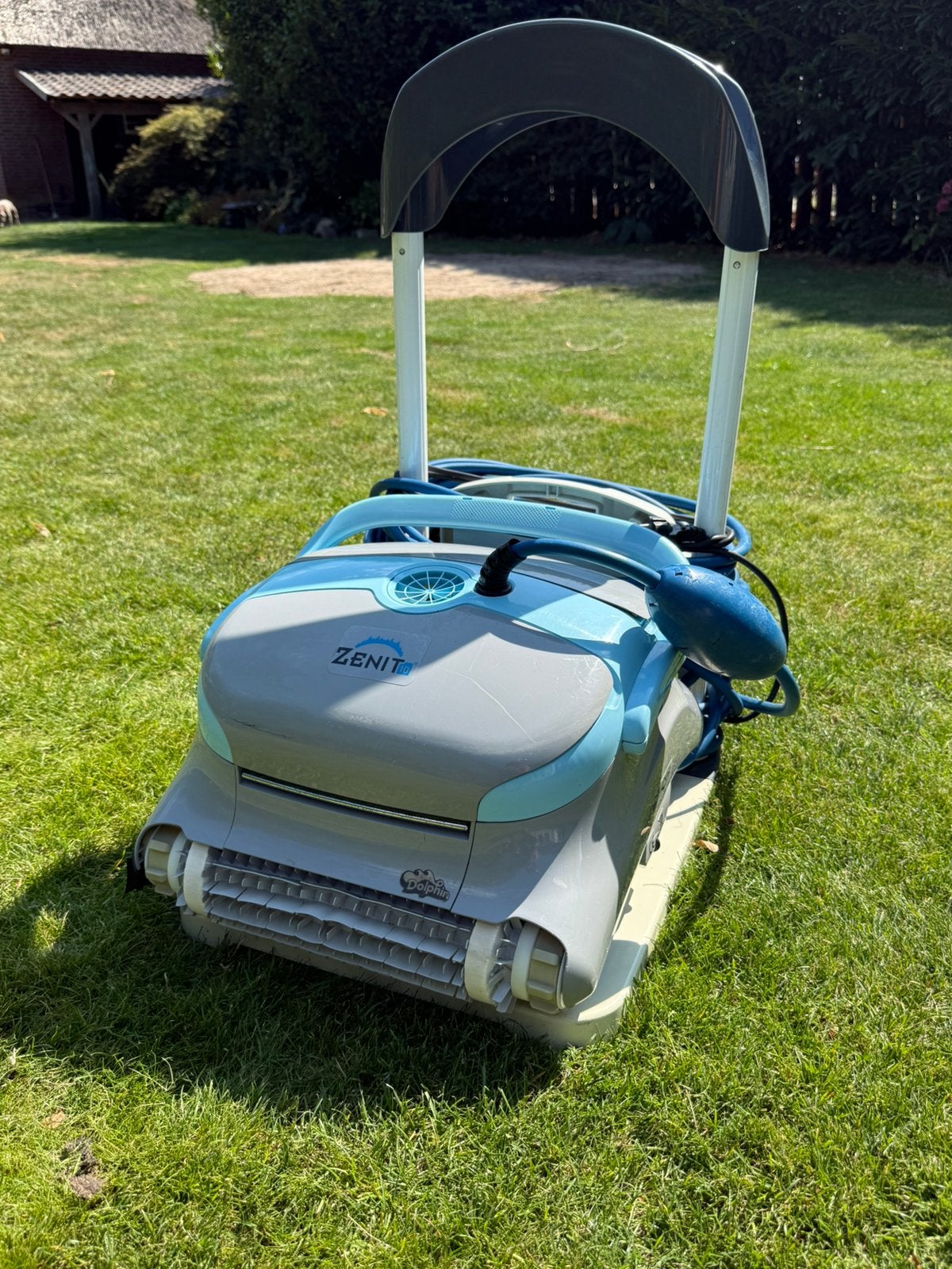 Dolphin Zenit 10 Zwembadrobot met Caddy Topkwaliteit, Ophalen of Verzenden, Zo goed als nieuw