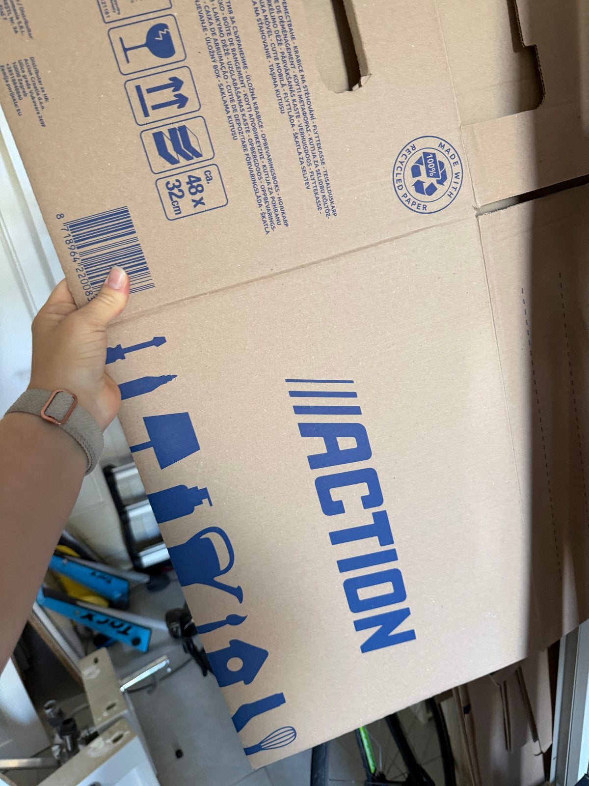 10x Action verhuisdozen gratis op te halen, Ophalen, Opvouwbaar, 50 tot 75 cm, Minder dan 40 cm