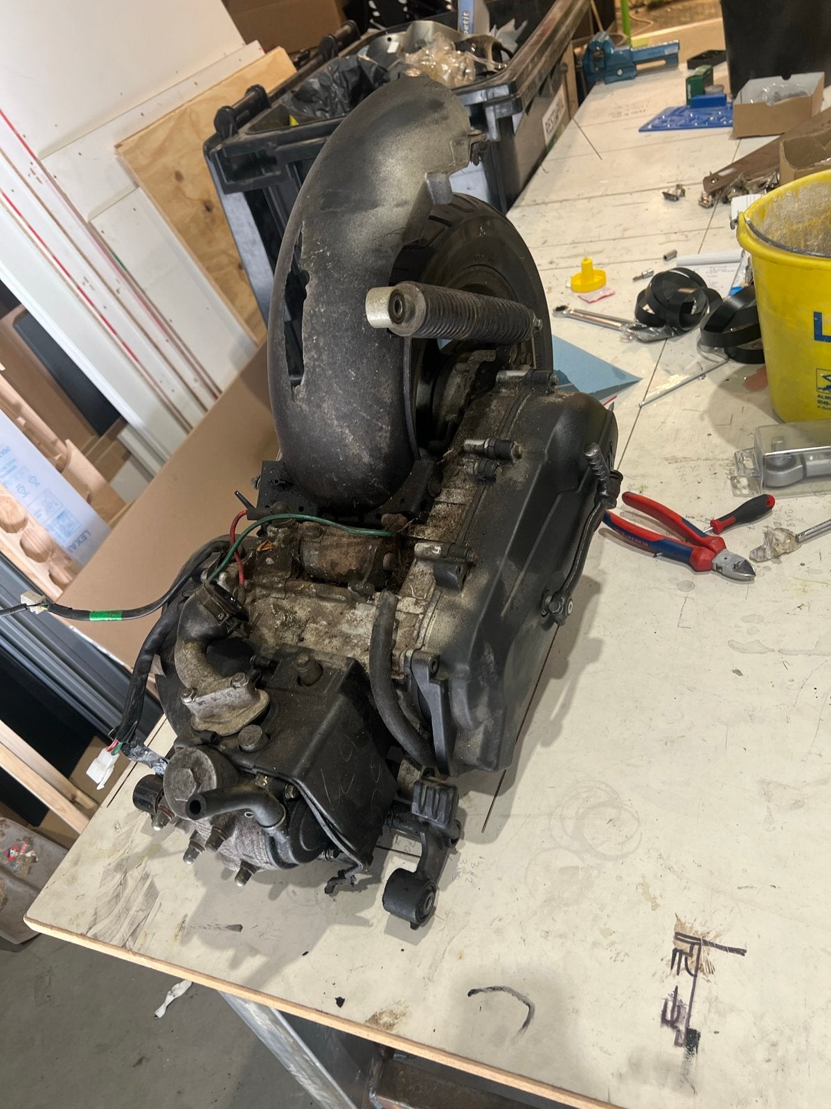 Mio 50cc blok compleet met carburateur - Getest en werkend, Fietsen en Brommers, Ophalen, Gebruikt, Blok, SYM