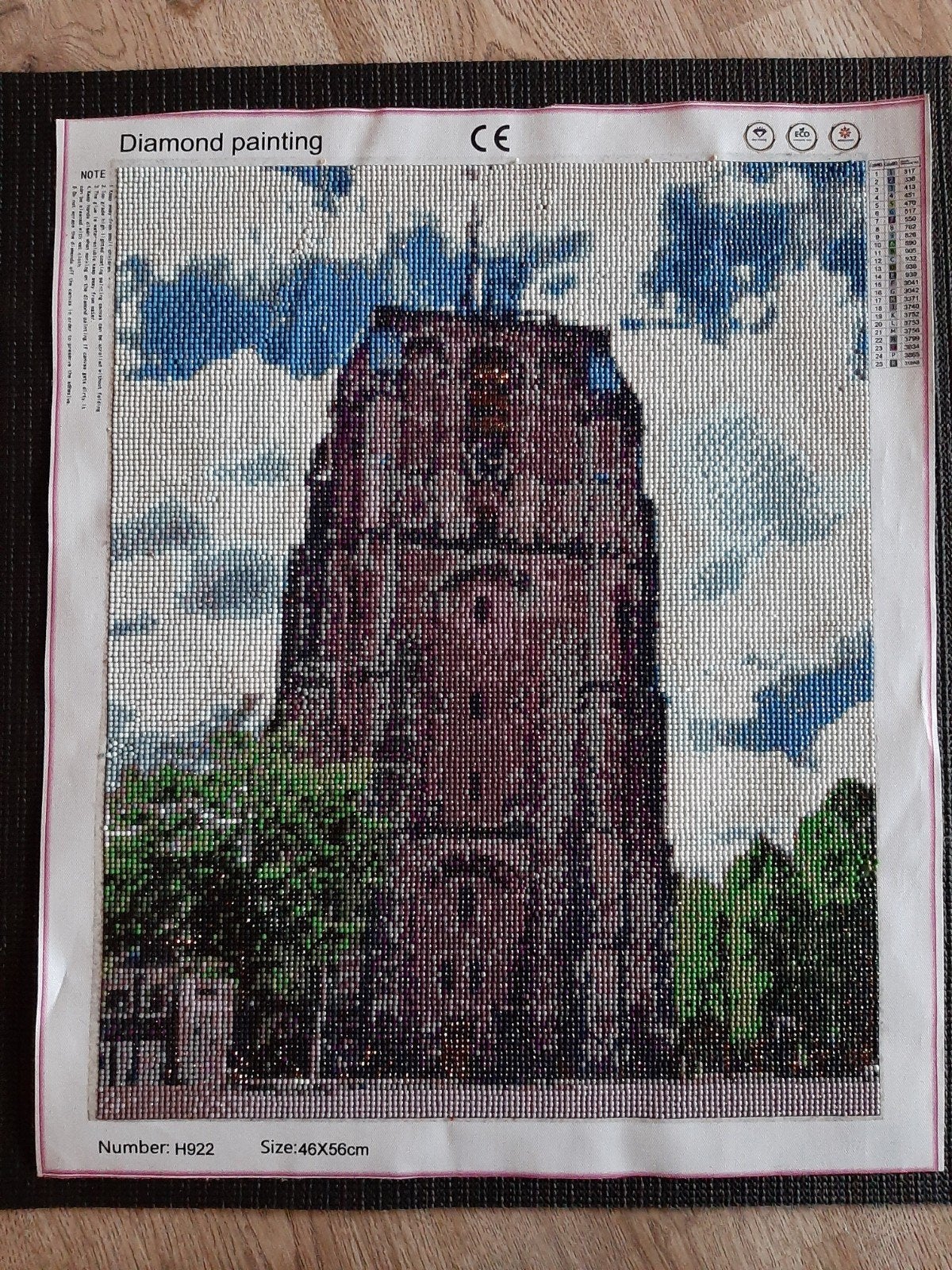 Diamond Painting Oldehove Leeuwarden 46x56 cm, Ophalen, Nieuw, Gebouwen, Diamond painting