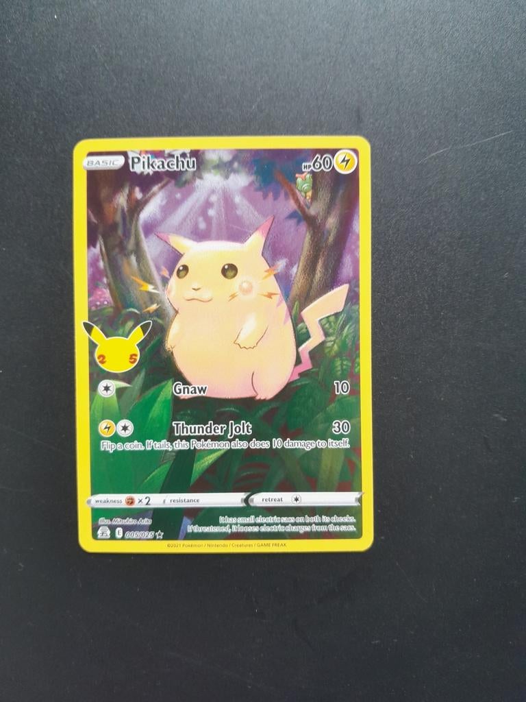 Zeldzame pikachu pokemon kaart, Ophalen of Verzenden, Zo goed als nieuw, Losse kaart