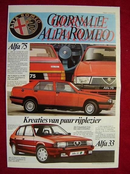 Giornale Alfa Romeo, Alfa Romeo krant voorjaar 1986, Alfa Romeo, Nieuw, Ophalen of Verzenden, Alfa Romeo