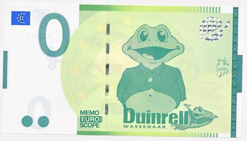 0 Euro biljet Wassenaar Duinrell Wassenaar, Ophalen, Euro's, Los biljet