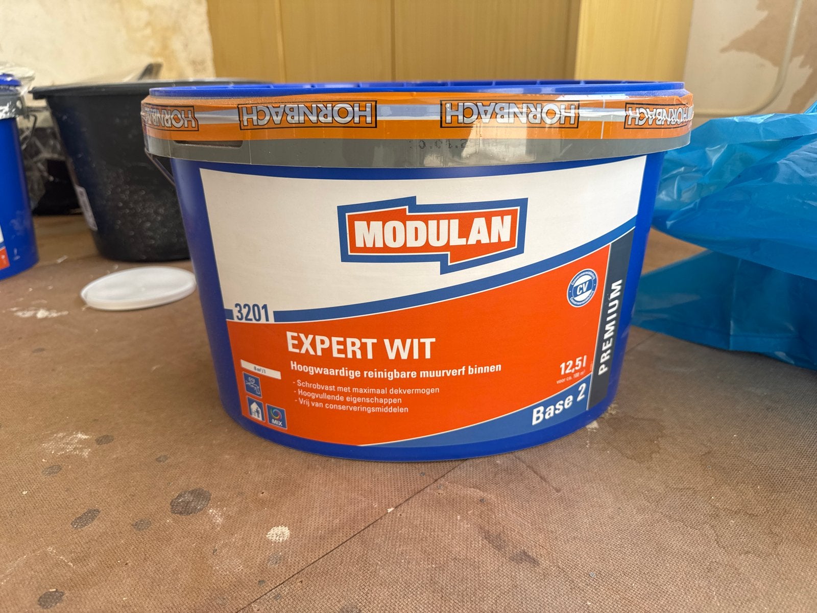 Modulan Expert Wit Muurverf - 12.5L RAL 1013, Ophalen, Wit, Nieuw, Verf