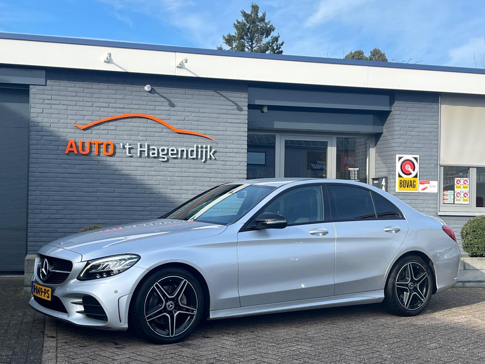 Mercedes-Benz C-klasse 200 AUT AMG 19" leder night C200, Automaat, 4 cilinders, Automatische klimaatregeling, Leder