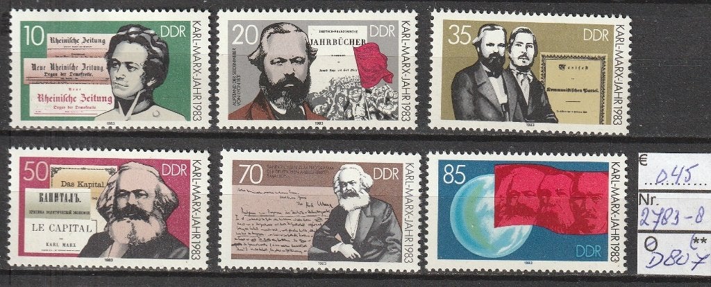DDR Marx Michel 2783-8 Nr.D807p, Ophalen, DDR, Postfris