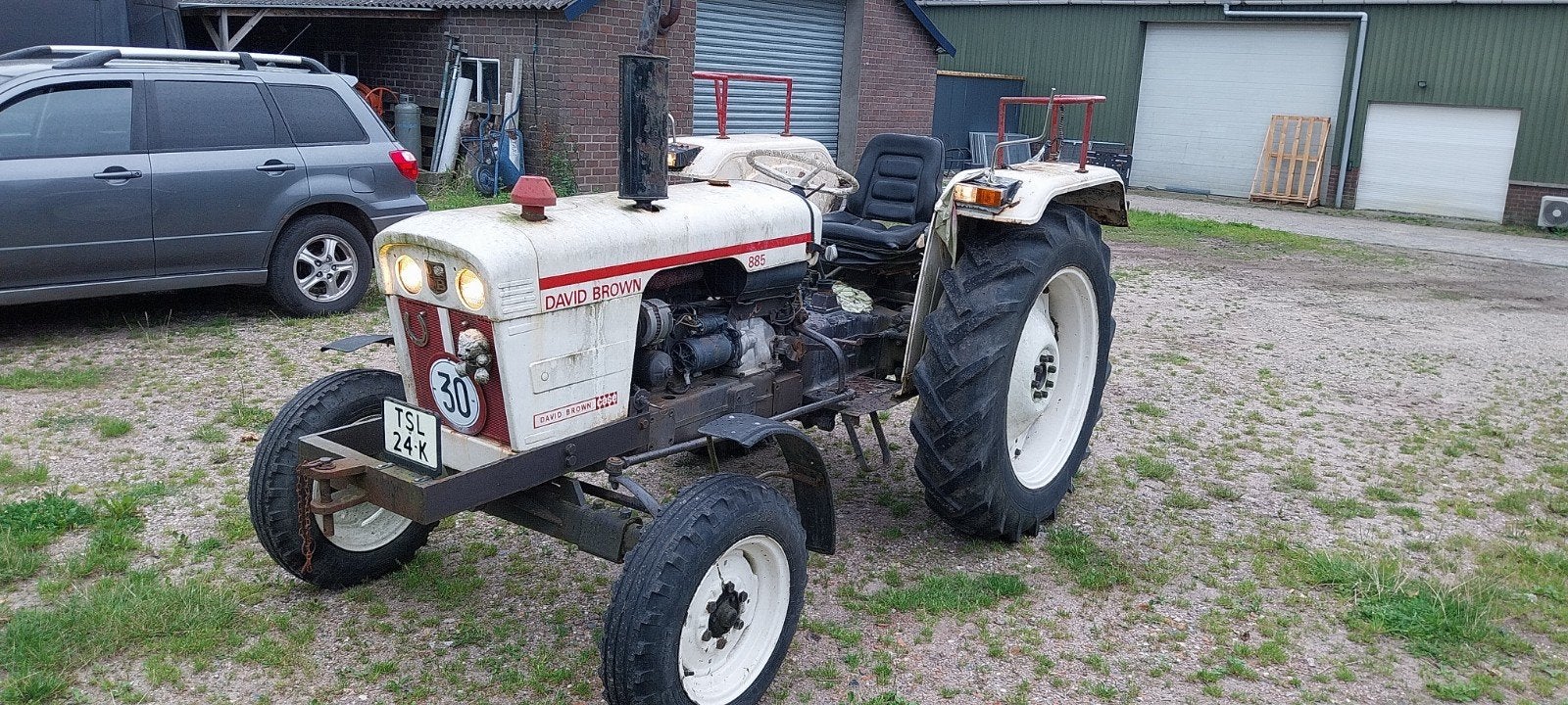 David brown 885 en hefmast, Overige merken, Oldtimer, Ophalen of Verzenden, Tot 80 Pk