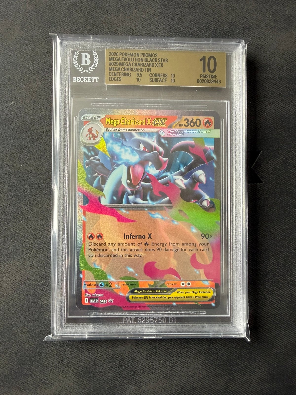 Mega Charizard X ex #029 BGS 10, Ophalen of Verzenden, Nieuw