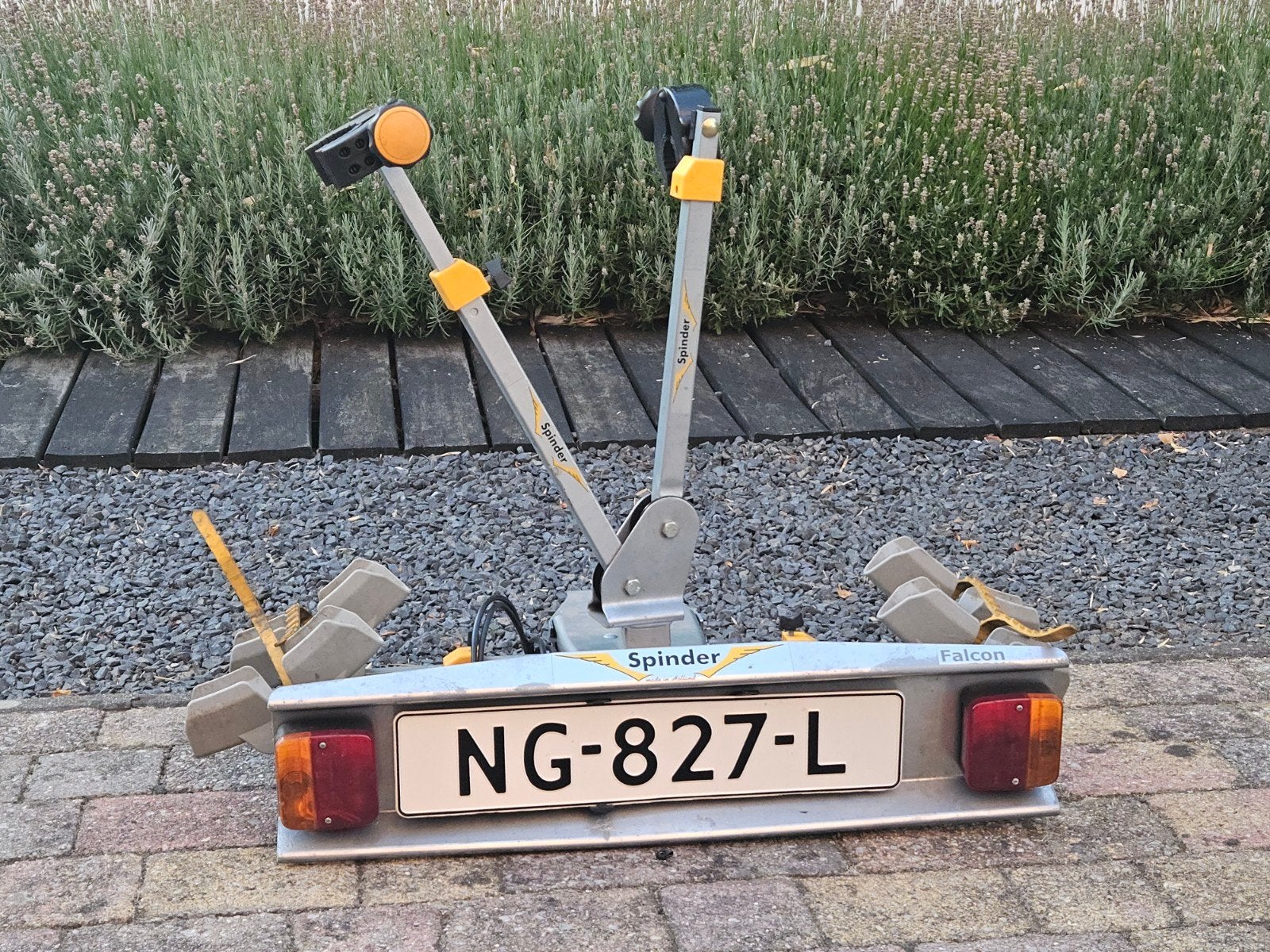 Spinder Falcon trekhaak fietsendrager voor 2 fietsen, Ophalen, 2 fietsen, Gebruikt, Trekhaakdrager