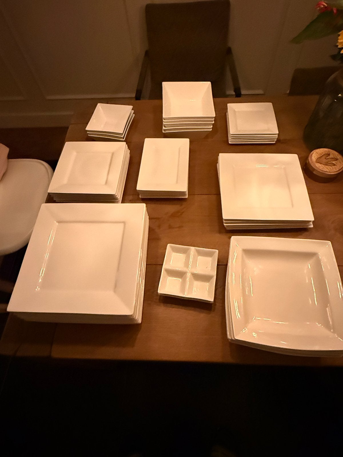 Witte vierkante borden en schalen van Xenos, Ophalen, Gebruikt, Overige merken, Keramiek