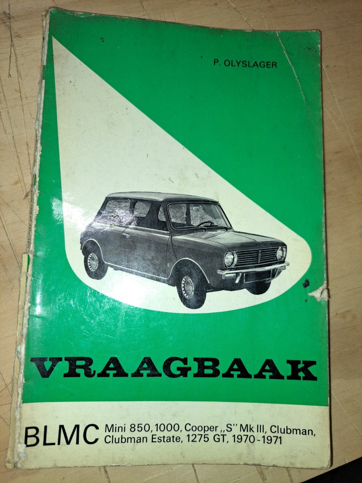 P. Olyslager Vraagbaak Mini 850, 1000, Cooper S 1970-1971, Ophalen of Verzenden, Gelezen, Overige merken, P. Olyslager