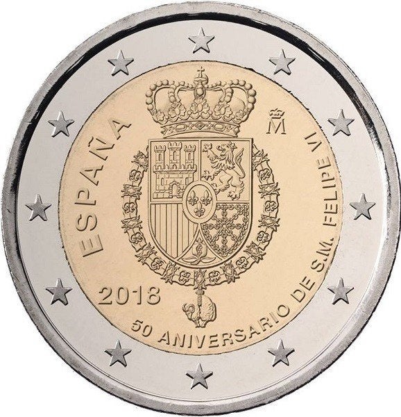 De Speciale 2 Euro SPANJE 2018 "Geboortedag Koning Felipe"., Postzegels en Munten, Munten | Europa | Euromunten, Verzenden, Spanje