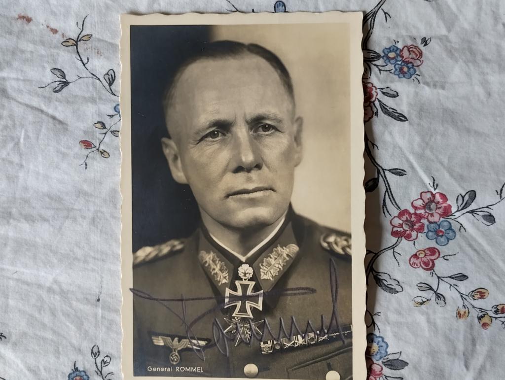 Erwin Rommel handtekening kaart, Verzamelen, Militaria | Tweede Wereldoorlog, Ophalen of Verzenden, Duitsland, Foto of Poster