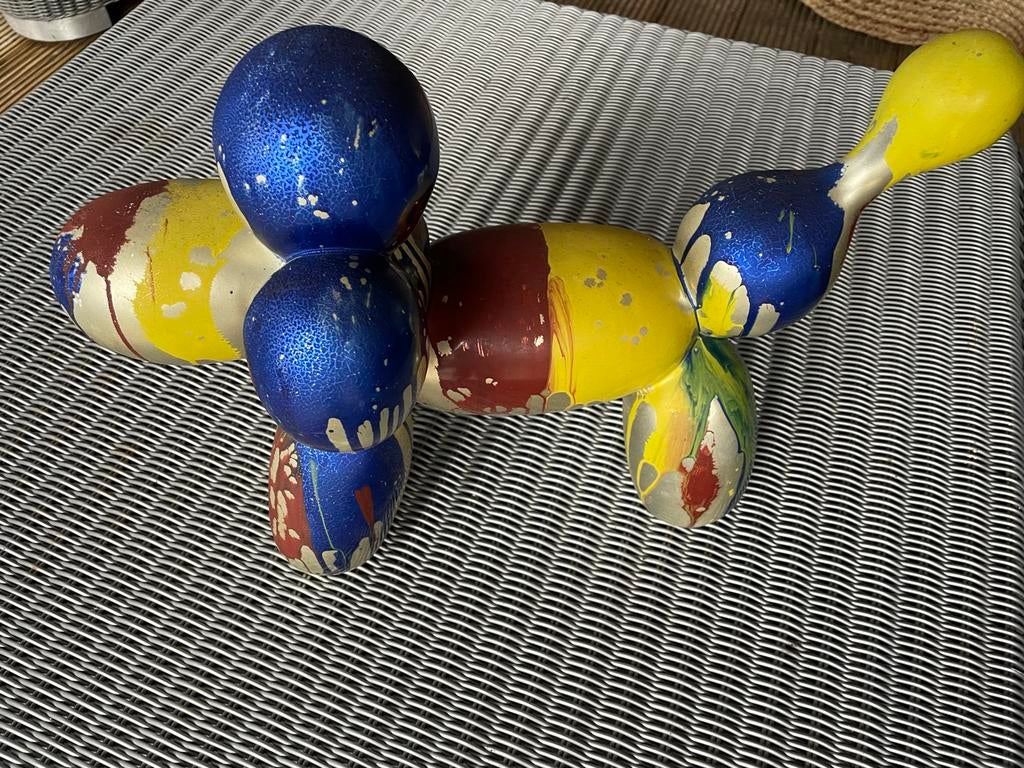 Kleurrijke Ballonhond Sculptuur - Pop Art Stijl, Ophalen of Verzenden
