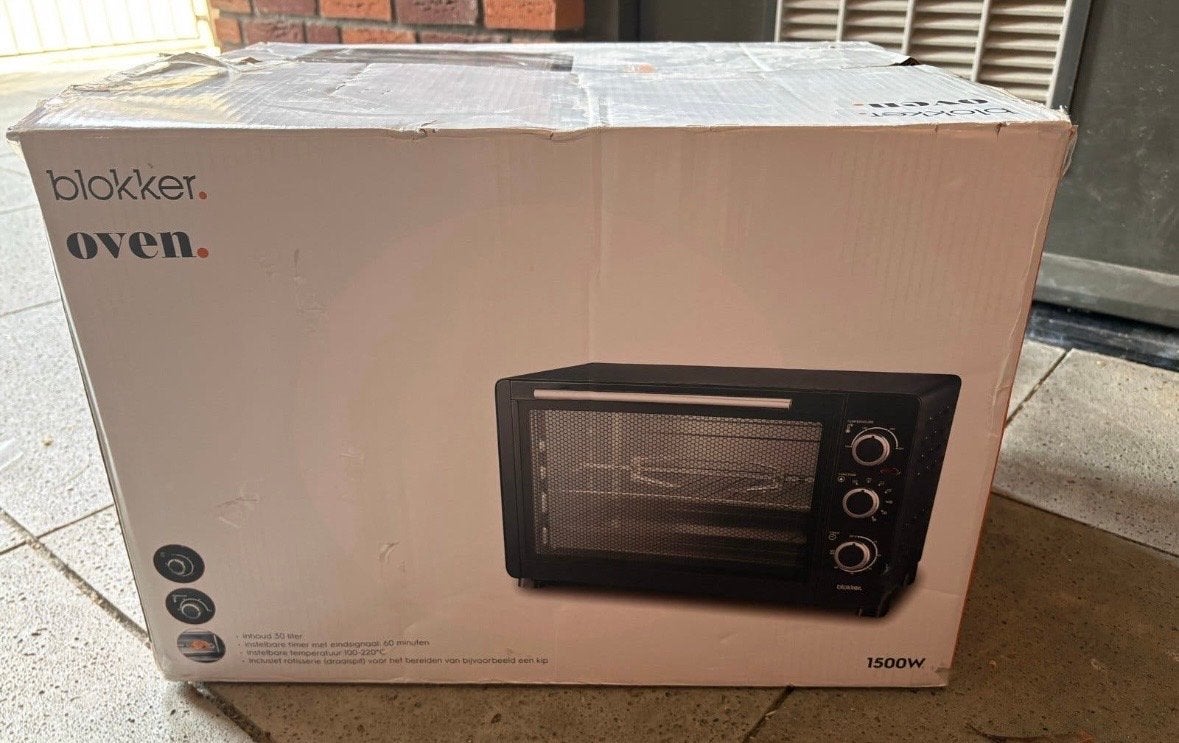 Blokker Oven 1500W - Nieuw in doos, Witgoed en Apparatuur, Ovens, Ophalen, Minder dan 45 cm, Oven, Nieuw