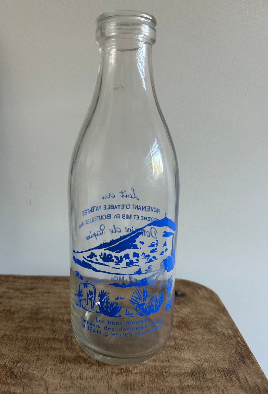 Franse melkfles blauw, Ophalen of Verzenden