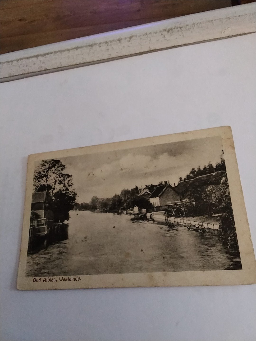 Oude Ansichtkaart Oud Alblas, Westeinde (Zuid-Holland), Ophalen of Verzenden, Voor 1920, Ongelopen, Zuid-Holland