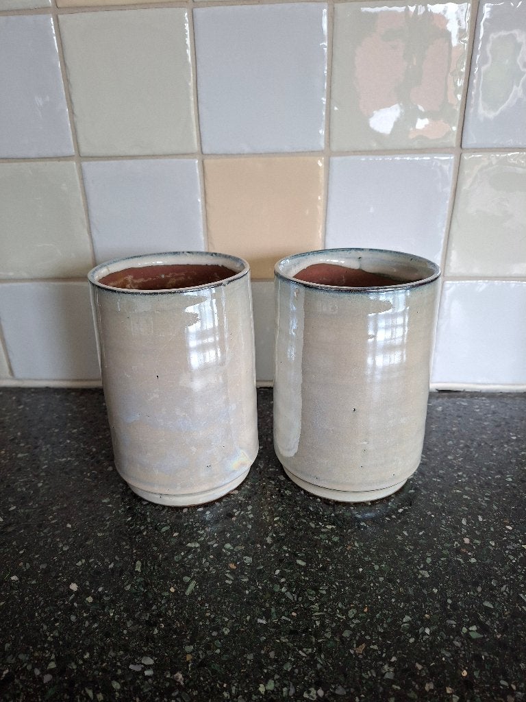 Des Pots vazen - bloempotten - 15 cm hoog, Ophalen of Verzenden, Wit, 19 cm