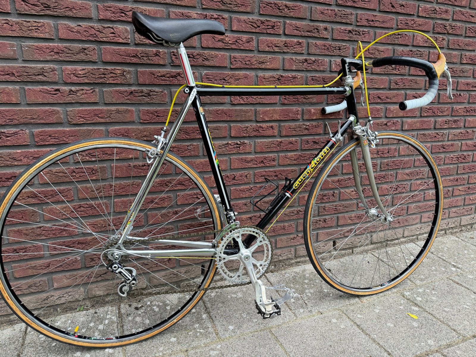 Unieke Guerciotti retro racefiets Campagnolo vol panto, Gebruikt, Velgrem, 57 tot 61 cm, Ophalen