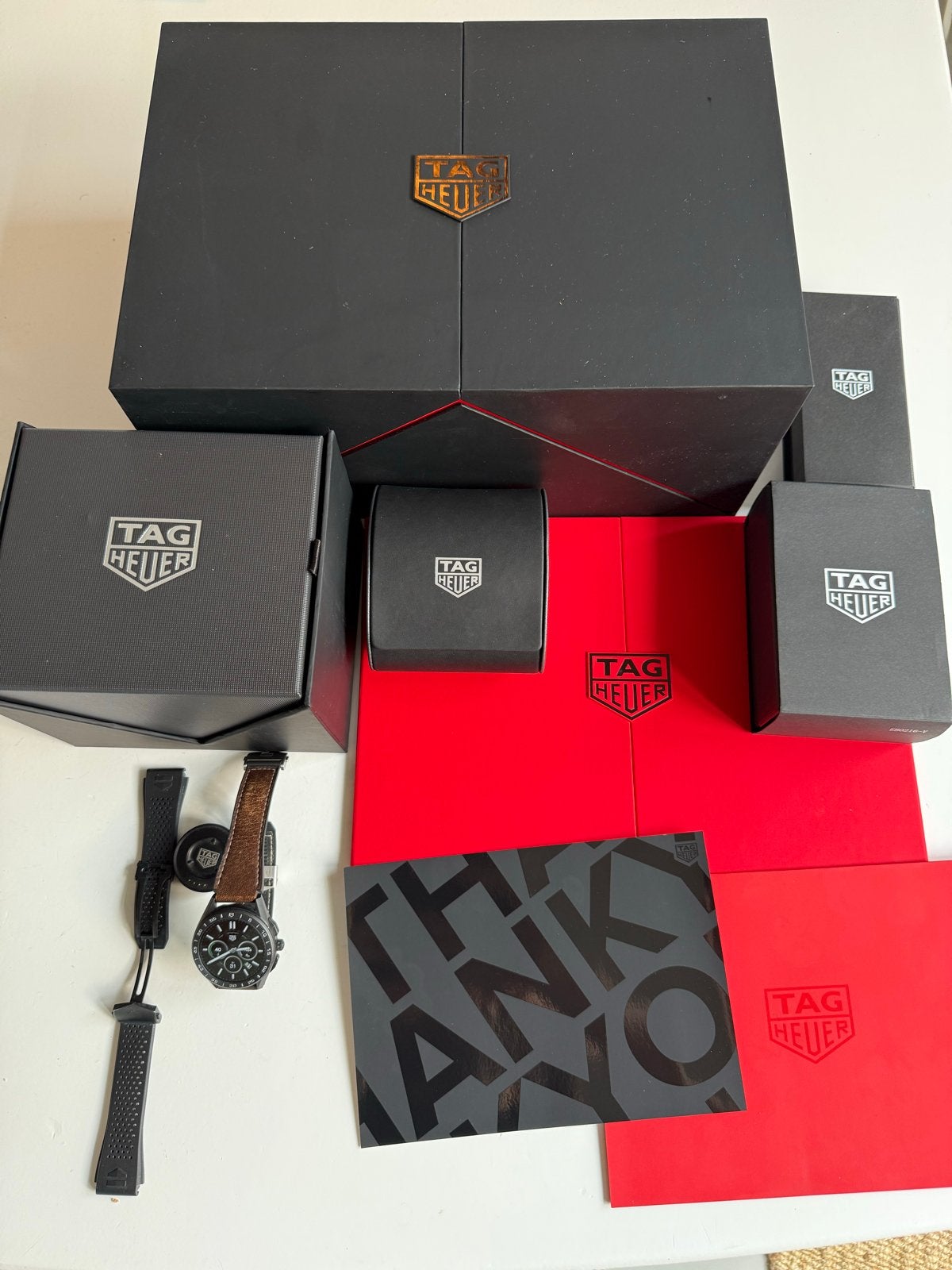 TAG Heuer Connected, Calibre E3, 45 mm — model SBG8A., Ophalen, Nieuw, Staal, TAG Heuer