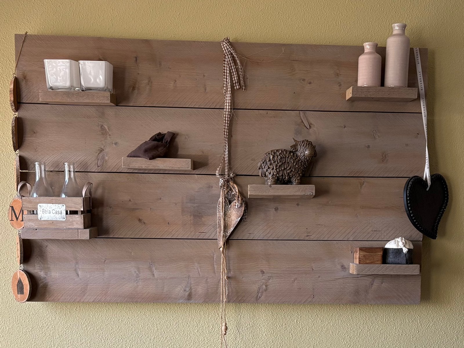 Wandbord steigerhout, Huis en Inrichting, Ophalen, Gebruikt