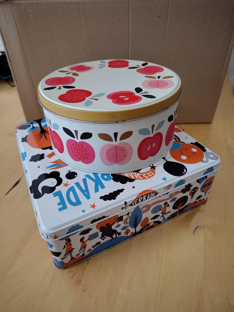 GRATIS - 2x Opbergblik (rond en rechthoekig), Ophalen