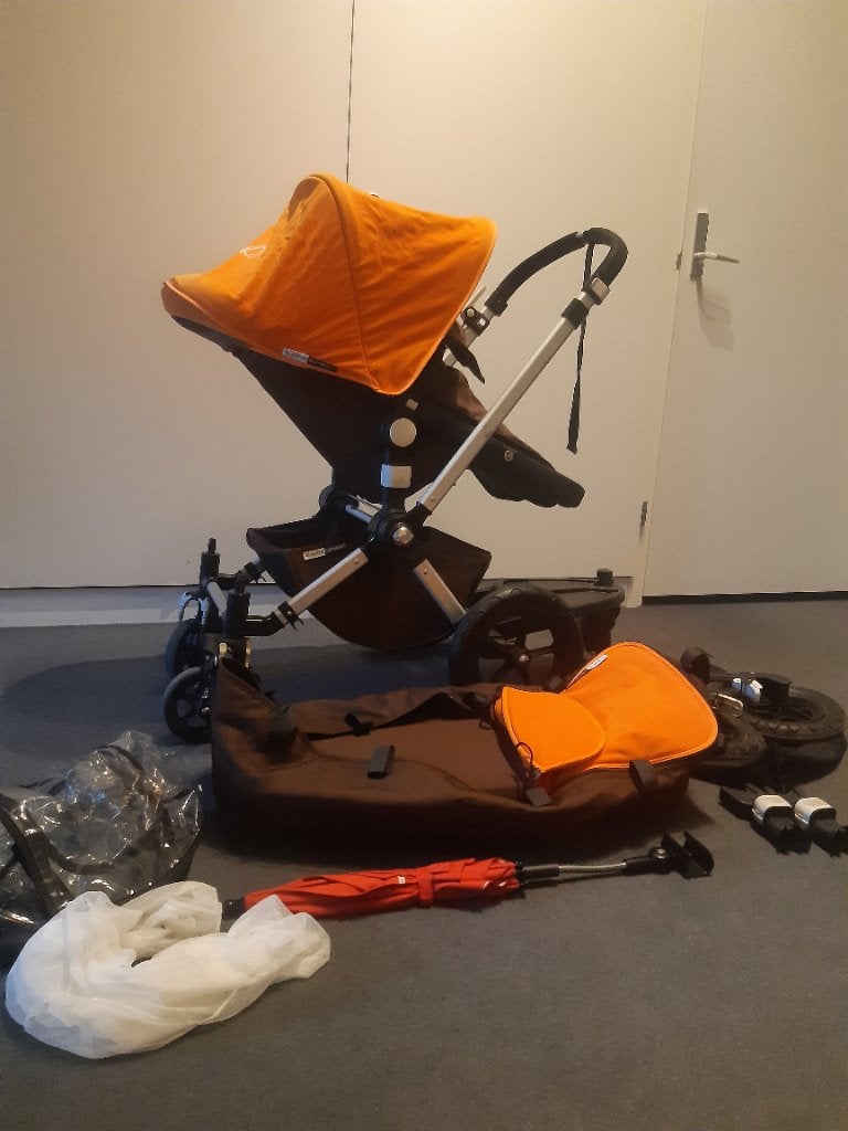 Bugaboo cameleon 2 met meerijdplankje, regenhoes etc, Gebruikt, Bugaboo, Met reiswieg, Ophalen