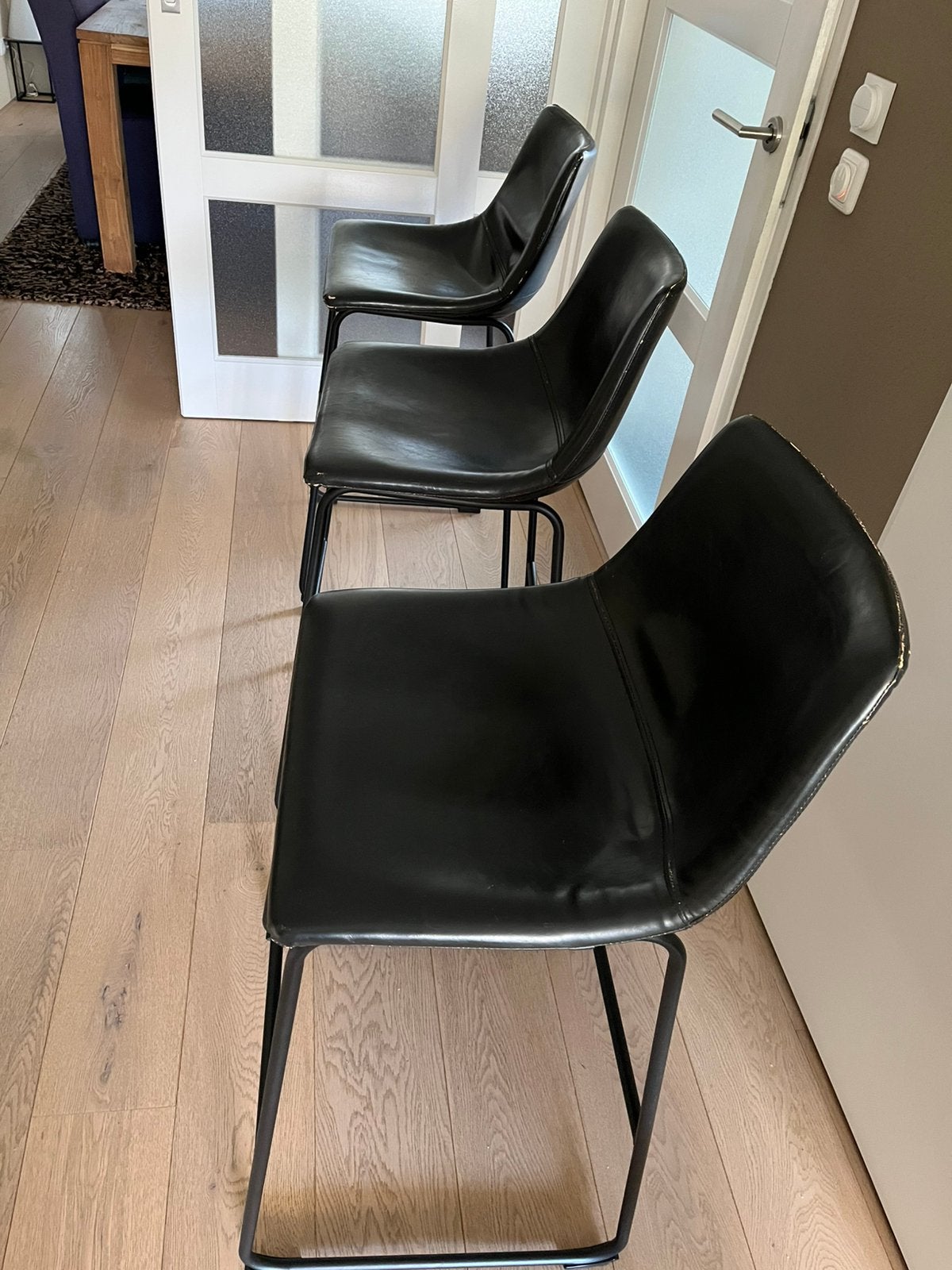 Barkrukken zithoogte 70cm, Ophalen, Gebruikt, Drie, Zwart