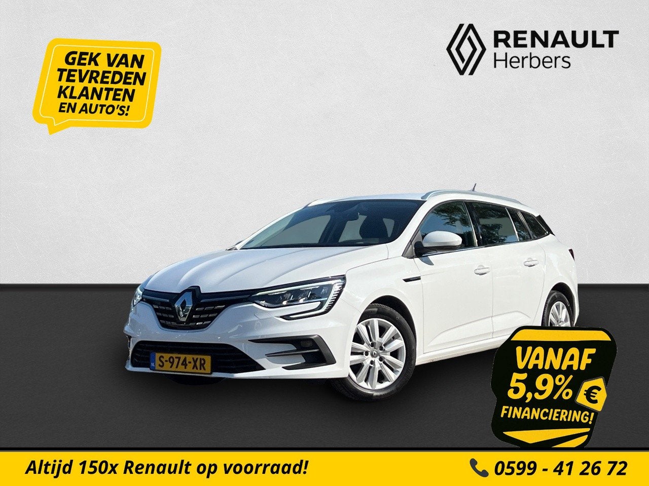 Renault Mégane Estate 1.3 TCe Business Zen ECC / NAVI / STO, Voorwielaandrijving, Gebruikt, Euro 6, 4 cilinders