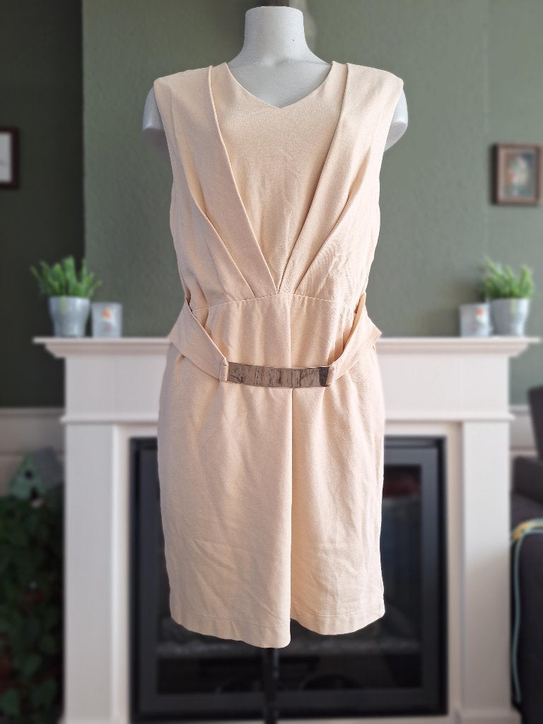 Caroline Biss pastel oranje zalm jurk 42 L gesp, Kleding | Dames, Jurken, Verzenden, Maat 42/44 (L), Oranje, Zo goed als nieuw