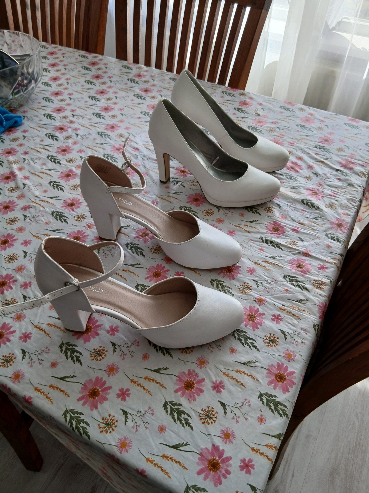 Witte pumps en schoenen met enkelbandje, Pumps, Wit, Nieuw, Ophalen