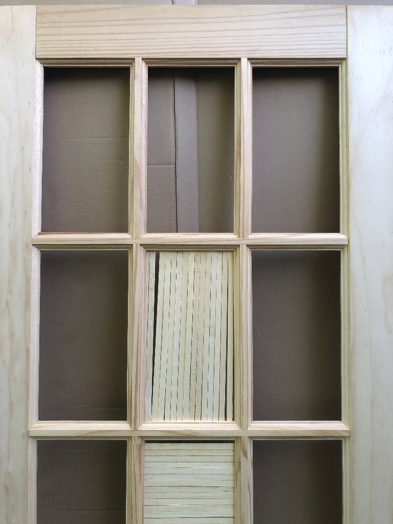 Grenen binnendeur 211,5x83 cm, nieuw met facet geslepen glas, Ophalen, 80 tot 100 cm, Binnendeur, Nieuw