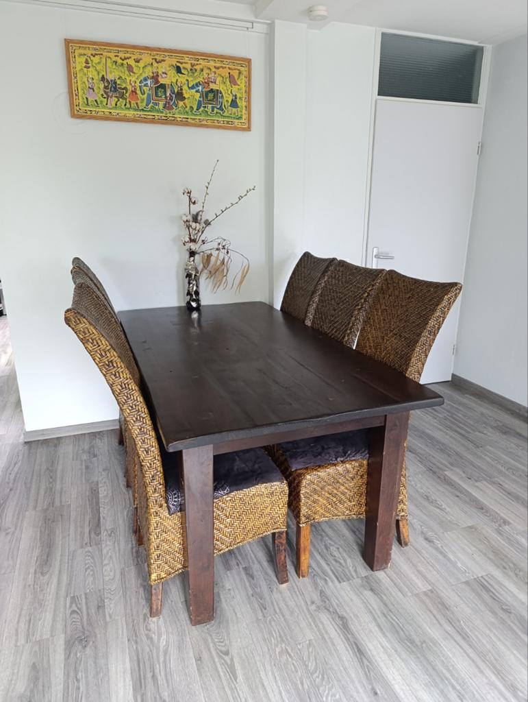 Eettafel 180x94x88, Gebruikt, 200 cm of meer, Vijf personen of meer, Rechthoekig