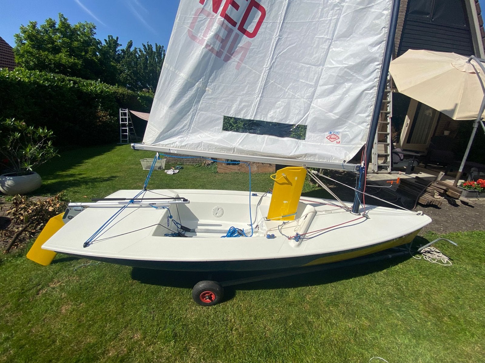Splash zeilboot - Perfect voor beginners en gevorderden, Watersport en Boten, Open zeilboten, Ophalen, Gebruikt, Fok, Overige typen