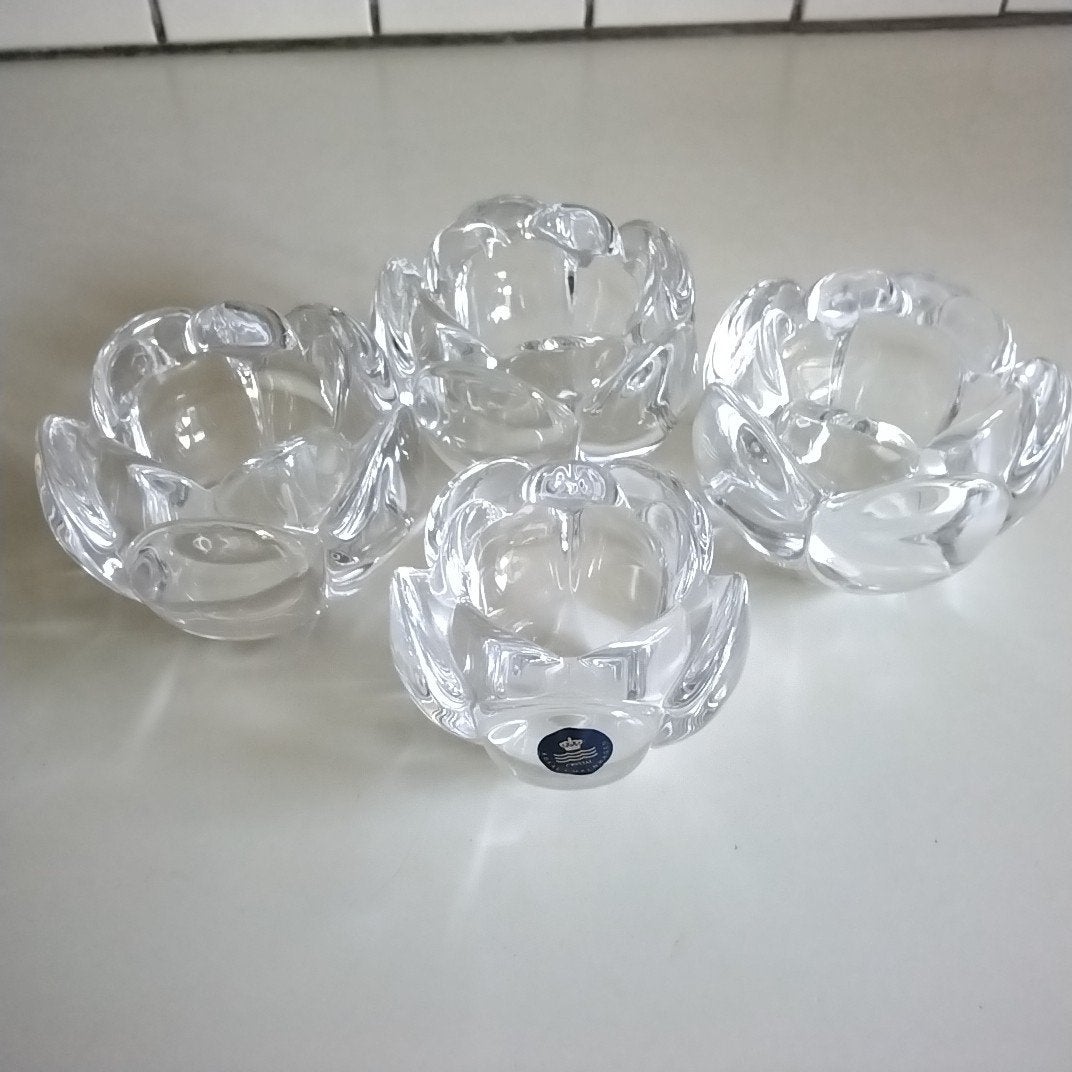 5 Royal Copenhagen kristallen waxinelichtjes, Ophalen of Verzenden