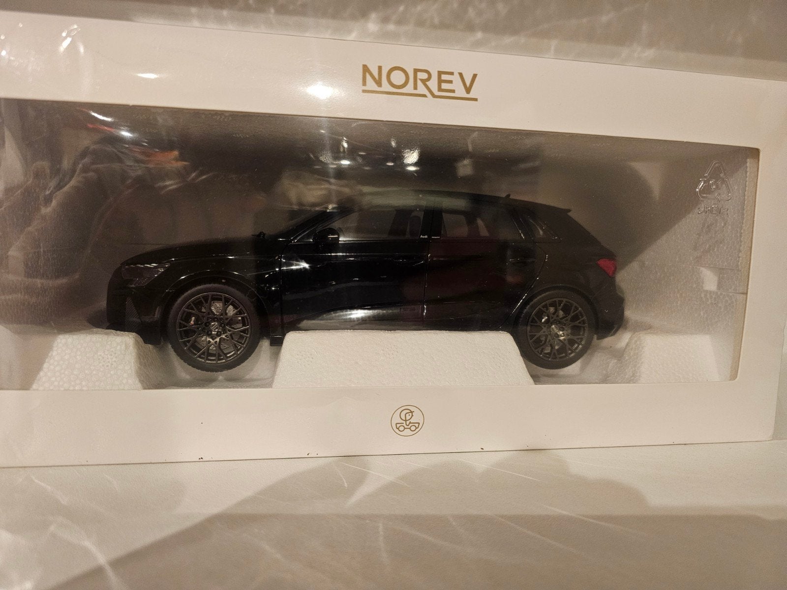 NOREV Audi RS3 Zwart 1:18, Ophalen of Verzenden, Zo goed als nieuw, Auto, Norev