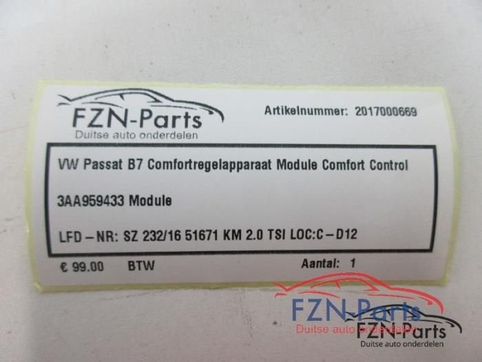 VW Passat B7 Comfortregelapparaat Module Comfort Control (3A, Ophalen of Verzenden, Gebruikt