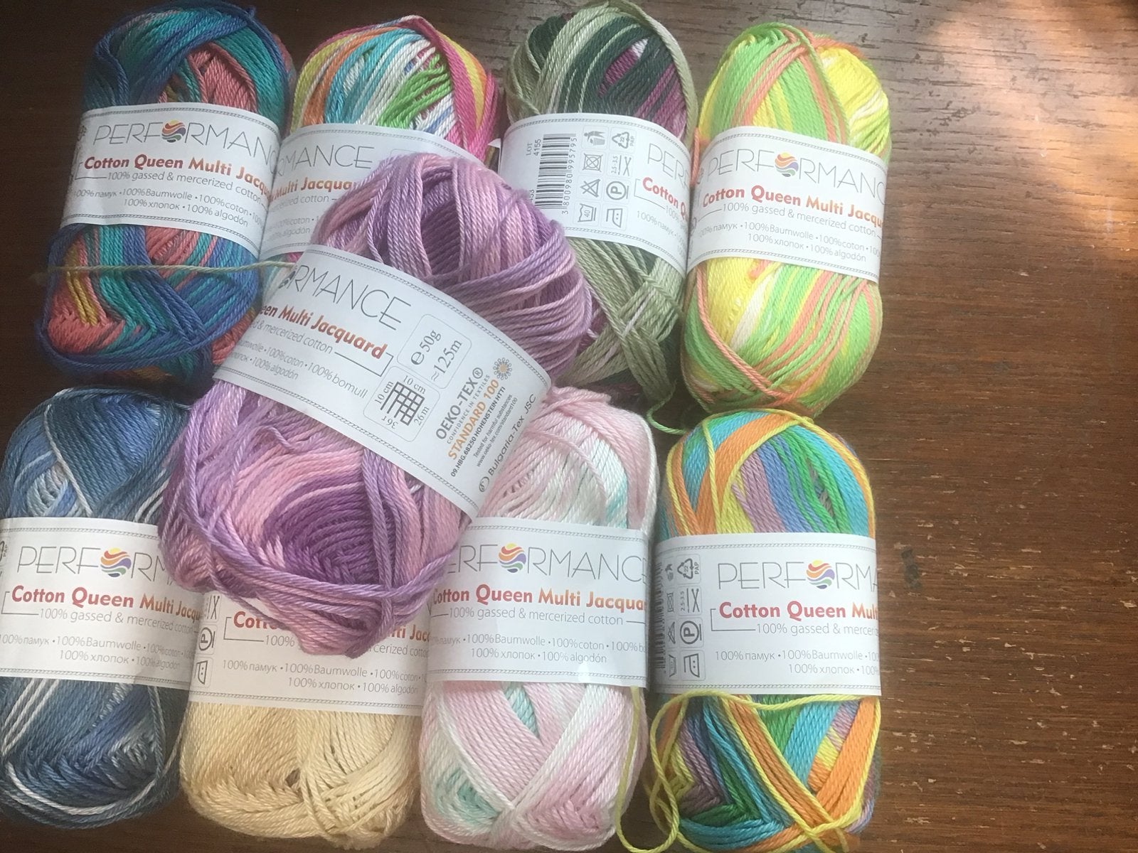 9 bollen 100% katoen in verschillende kleurtjes - nieuw, Hobby en Vrije tijd, Ophalen of Verzenden, Nieuw, Breien of Haken, Wol of Garen