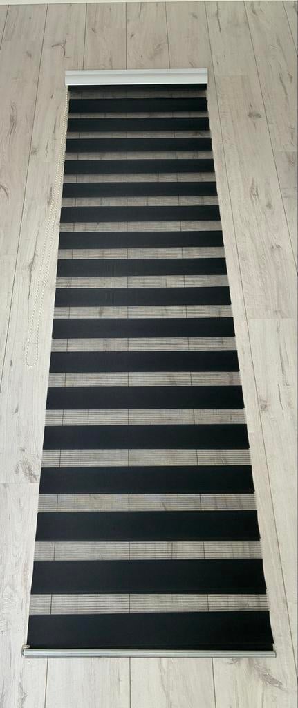 Duo rolgordijn antraciet/zwart - 60x210 cm, Ophalen, Gebruikt, 200 cm of meer, Grijs