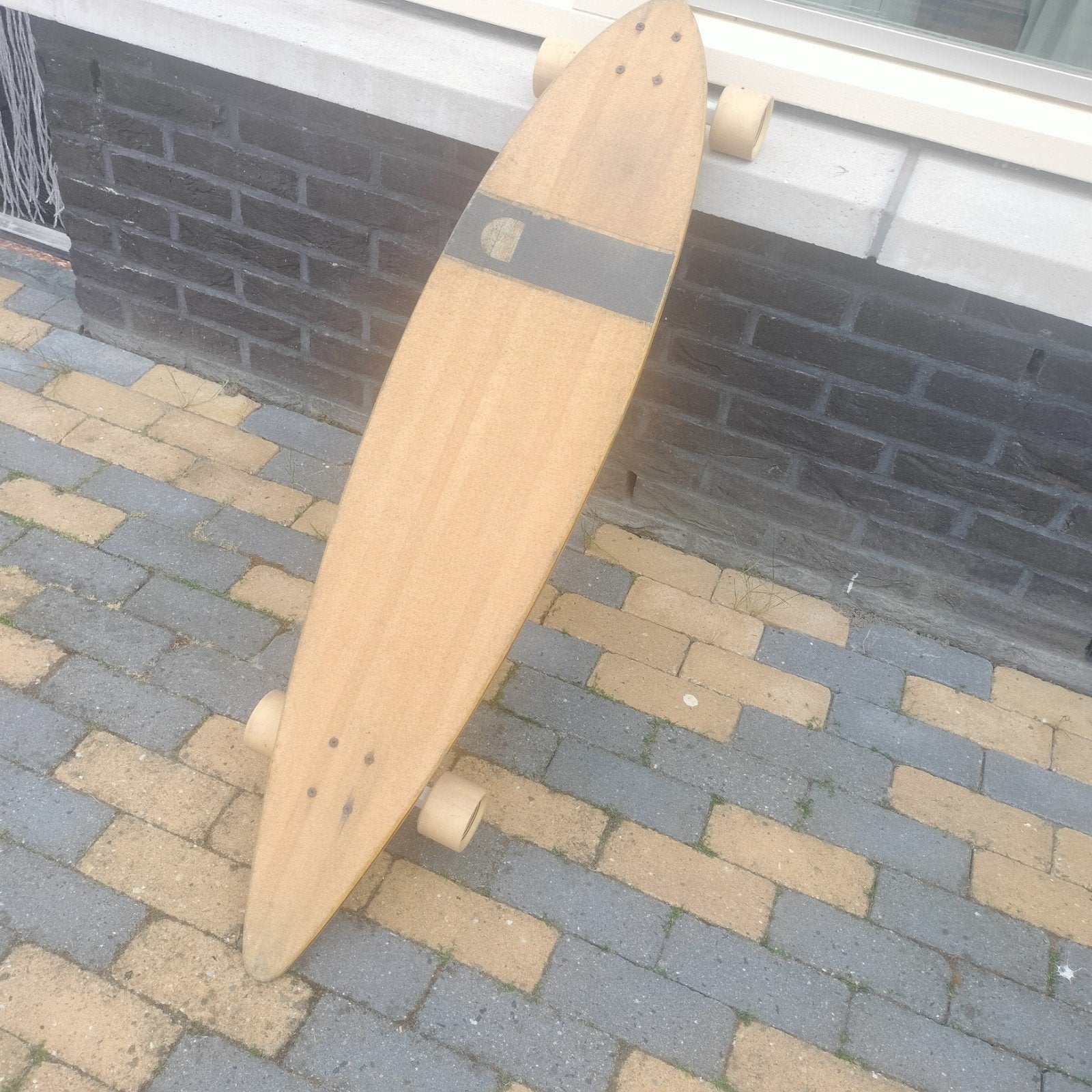 skateboard -longboard van hout, Ophalen of Verzenden, Gebruikt, Skateboard, Longboard